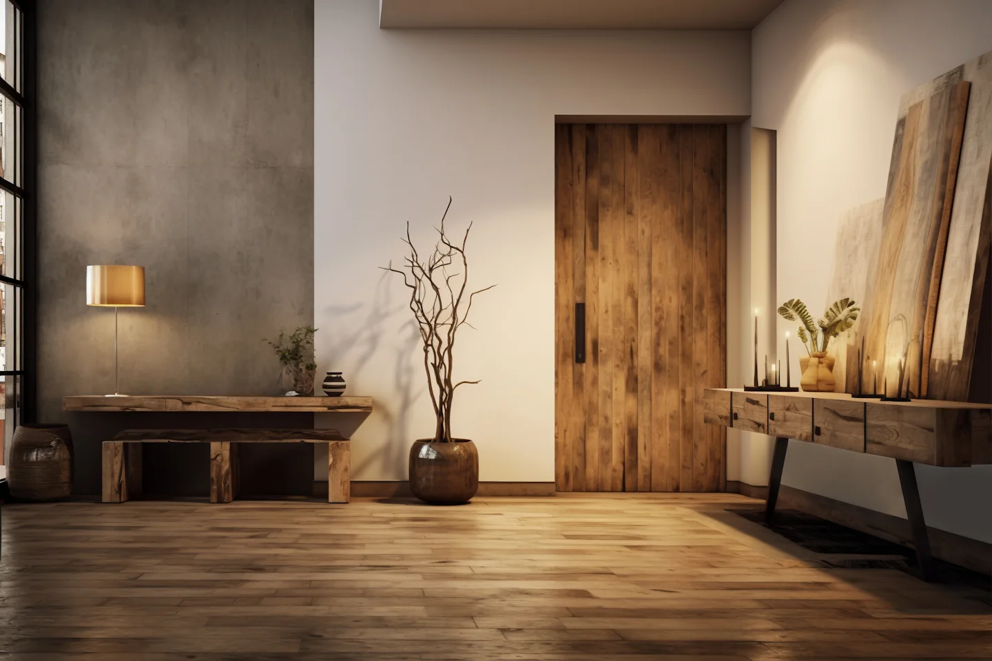 Premium wooden flooring showcase